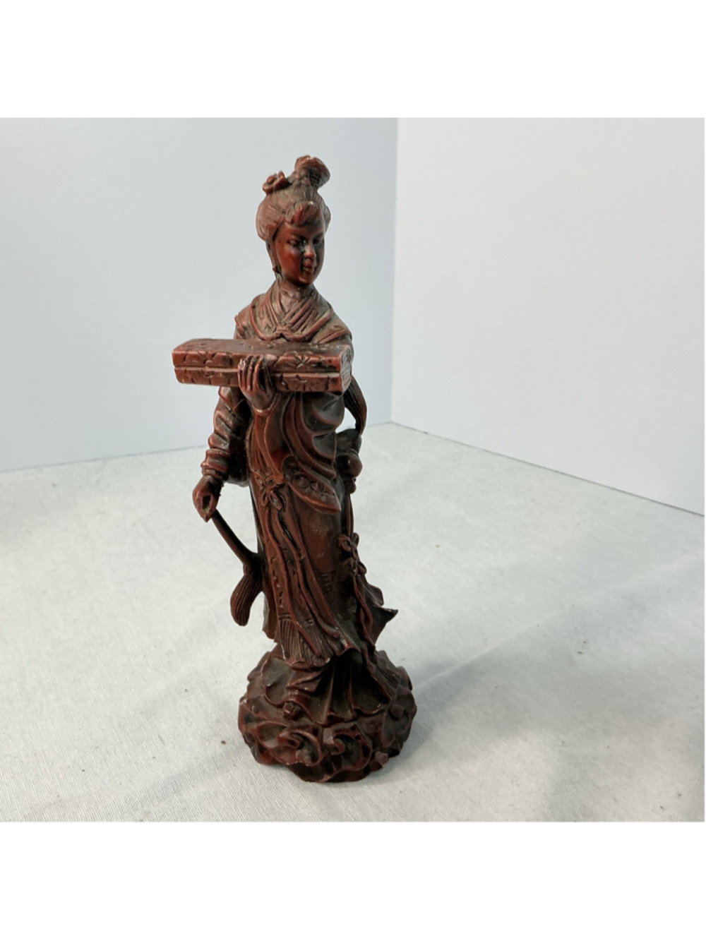 Hand Carved Chinese Rosewood Kwan Yin Bodhisattva /Lady statue/ 7'' tall